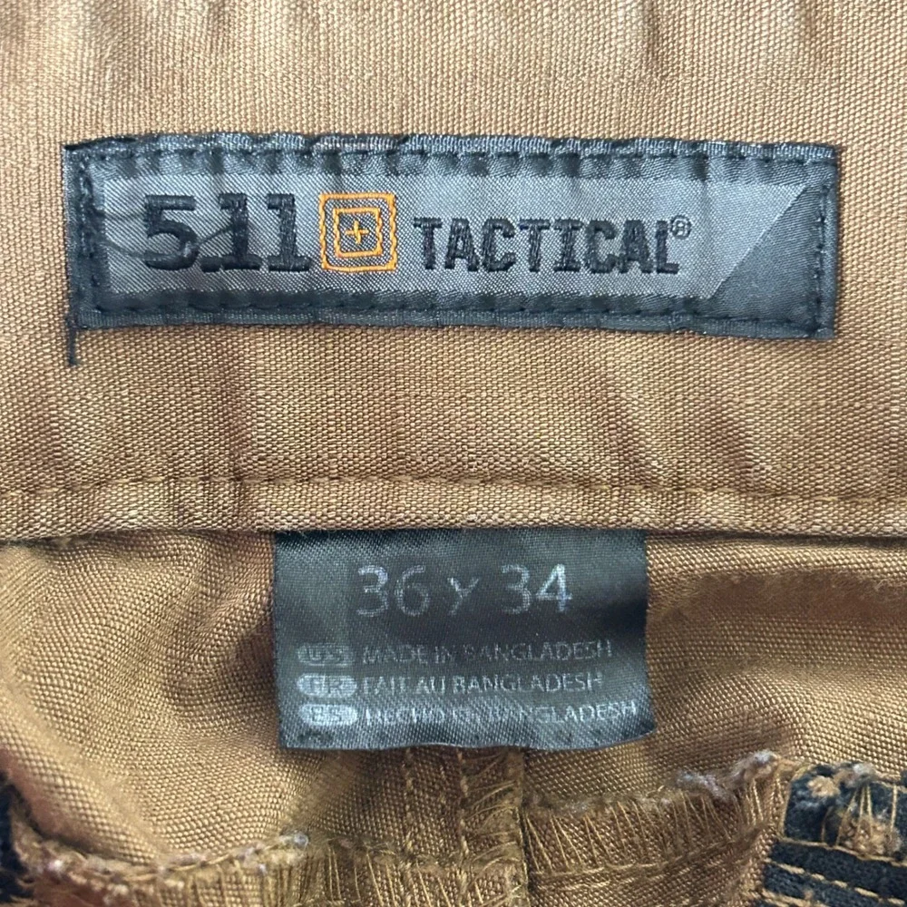 5.11 Tactical Cargo Pants Mens 36x34 Brown Ripstop GorpCore Workwear Outdoor